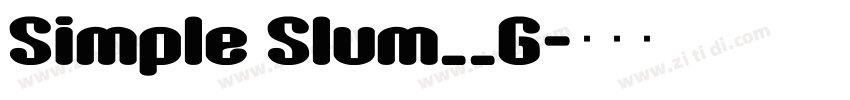 Simple Slum__G字体转换